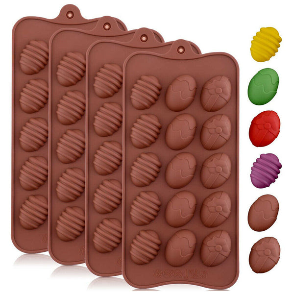 2 PCS Egg Easter Chocolate Cake ice Cube Candy Cookie Silicone Mould Decorating