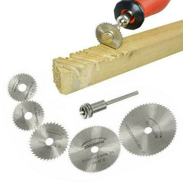 7PCS HSS Circular Saw Blade Set For Drill Dremel Rotary Tool Cutting Wheel Discs