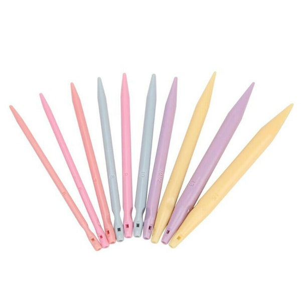 AU 10 Pairs Plastic Change Head Circular Knitting Needle Crochet Hooks Set