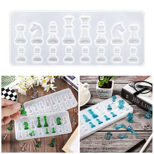 International Chess Silicone Pendant Jewelry Mould Resin Epoxy Casting Mold Tool