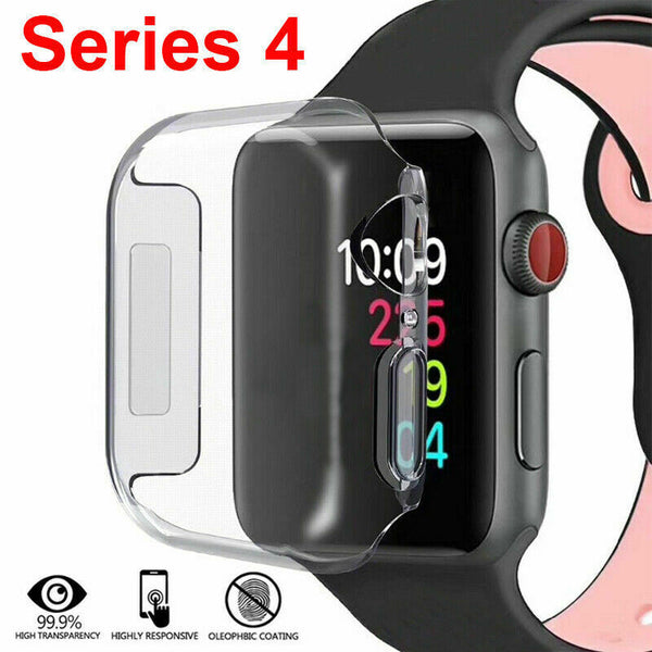 40mm/44mm Clear Ultra Full Case Cover Screen Protector For Apple Watch Series 4