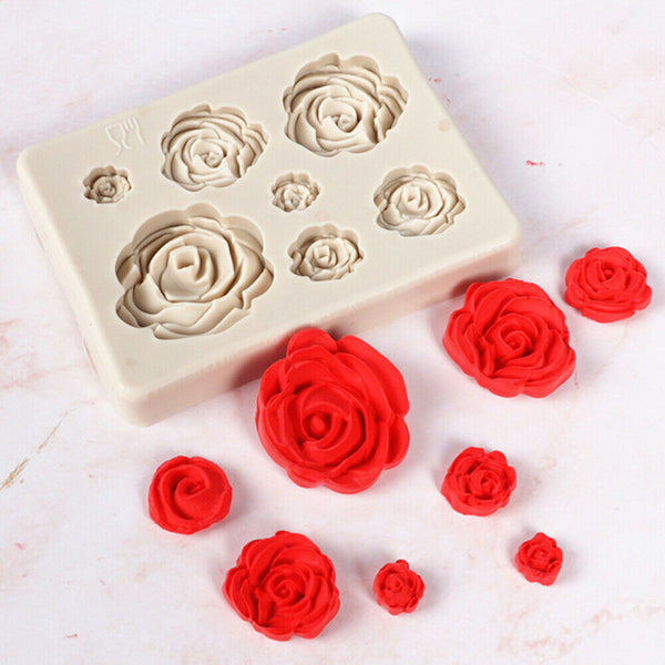 Flower Silicone Cake Topper Decor Fondant Sugarcraft Mould Chocolate Baking Mold