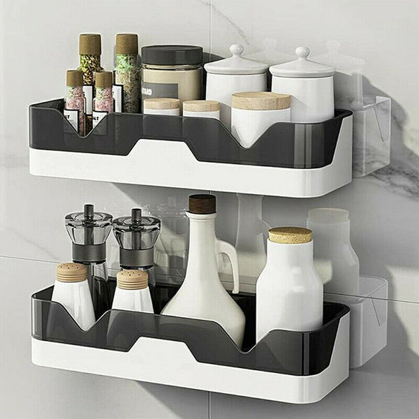 Wall Mount Big Shower Caddy Bathroom Storage Shelf Holder Rack Organiser Kitchen