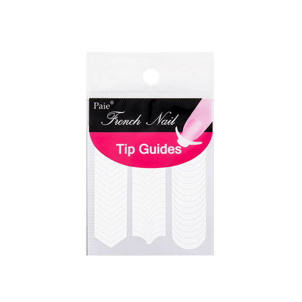 48PC/PACK French Manicure Nail Art Tips Form Fringe Guides Sticker DIY Stencil