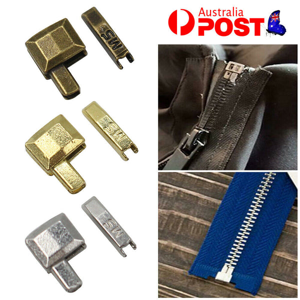 10pcs Metal Zipper Repair Stopper Open End Tailor Sewing Tool Zip Bottom Fix Kit