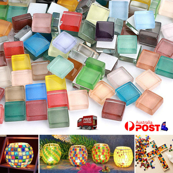 up to 2000x Mixed Crystal Glass Mosaic Tiles Kitchen Bathroom Art Craft Supplies