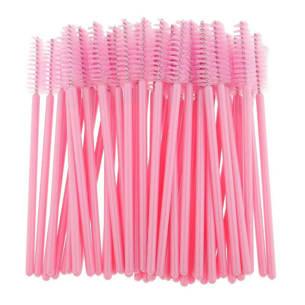 1-1000PCS Pink Eyelash Brush Applicator Makeup Disposable Mascara Wands Set