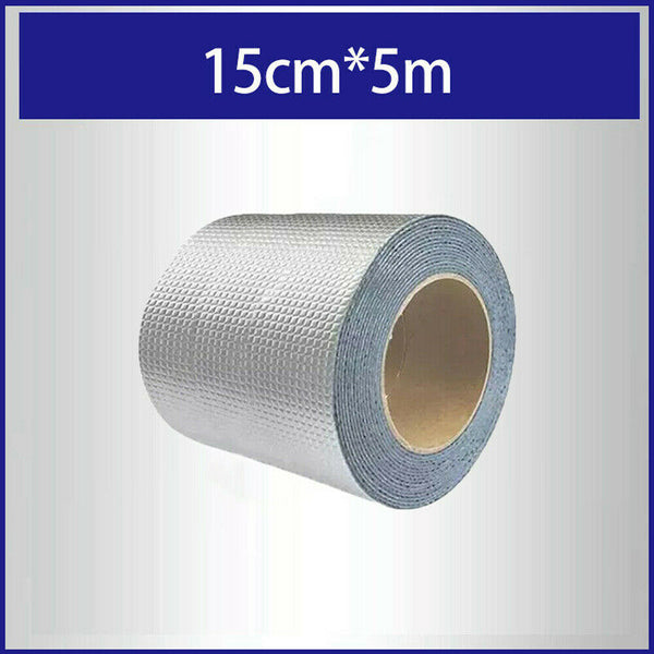 5m Waterproof Tape Butyl Rubber Aluminium Foil Roof Pipe Caravan Repair Flashing