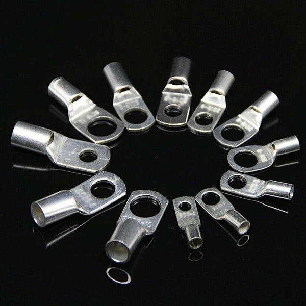 220PCS 4WD Cable Lug Ring Battery Copper Tube Connector Kits Terminal Crimper AU