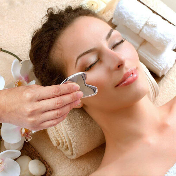 Stainless Steel Gua Sha Massager Facial Scraper Eye Roller Shaping Massage Tool