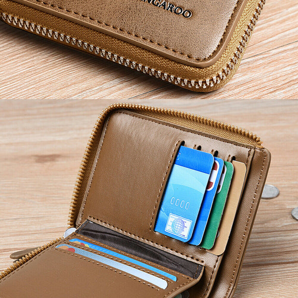 Waterproof Men' RFID Blocking PU Leather Wallet Credit Card ID Holder Purse