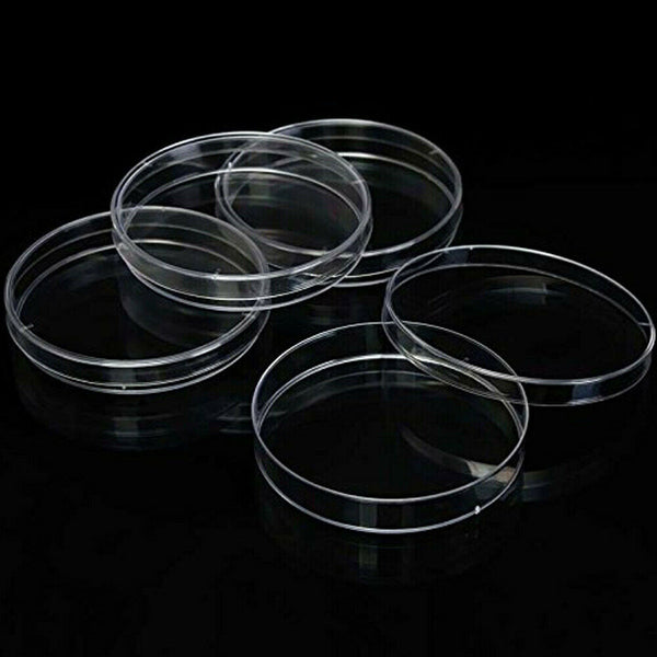 20Pcs Polystyrene Plastic Petri Dishes Plates With Lids 90mm 12g