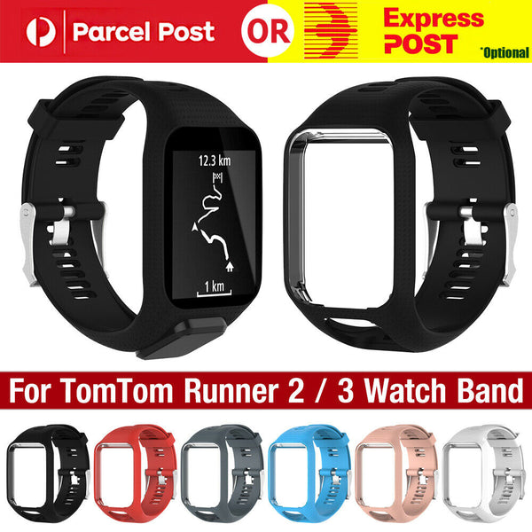 Replacement Silicone Band Strap for TomTom Runner 2 / 3 Spark/3 Sport GPS Watch