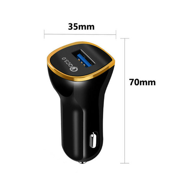 PD Fast Charging QC3.0 3.4A Car Charger Plug Multi USB-C Adapter Quick Charge