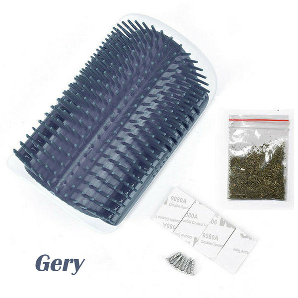 Pet Cat Self Groomer Brush Wall Corner Grooming Massage Comb Toy With Catnip