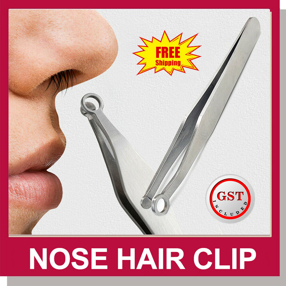 Universal Nose Hair Trimming Tweezers Stainless Steel Round Tip Nasal Cleaning