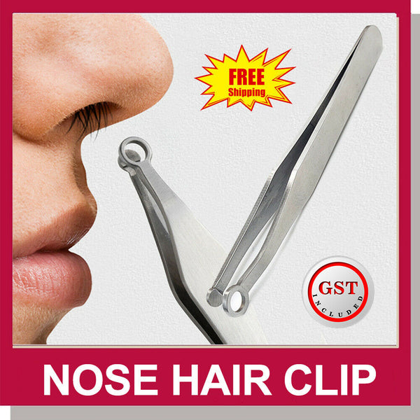 Universal Nose Hair Trimming Tweezers Stainless Steel Round Tip Nasal Cleaning