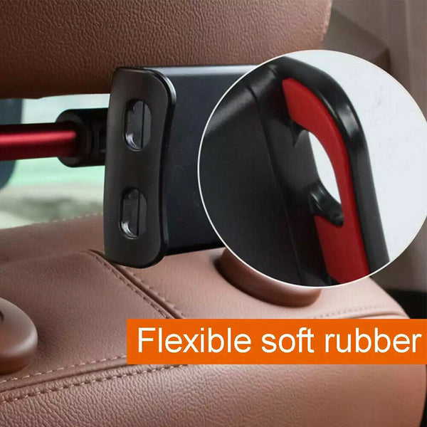 Extendable Foldable Headrest Mount Holder Metal Car Seat For iPhone iPad Tablet