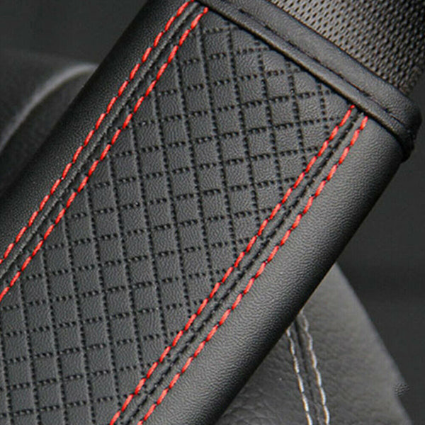 2PCSLeather Safety Belt Shoulder Cover Breathable Protection Seat Belt Padding