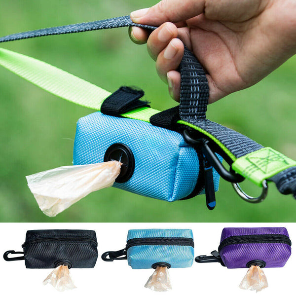 Pet Puppy Garbage Waste Pick Up Bags Dispenser Pouch Outdoor Dog Poop BagHolder