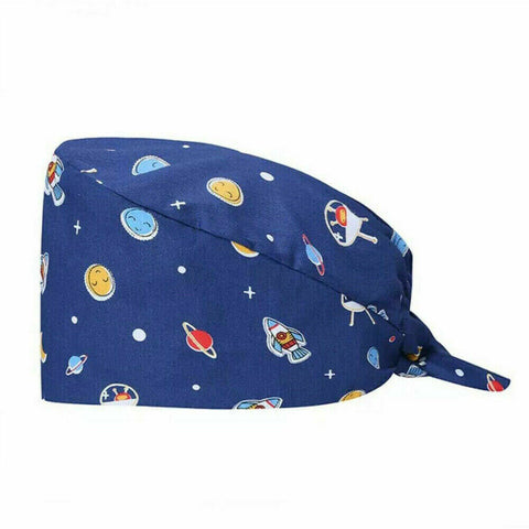 Surgical Scrub Cap Hat Unisex with Back-Tie for Surgery Theatre Doctor or Nurses