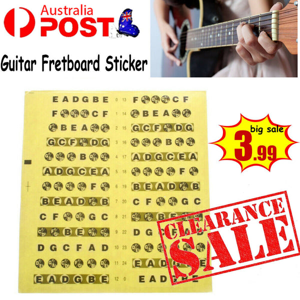 Guitar Fretboard Sticker Frets Note Decal Beginners Learning Music Lesson