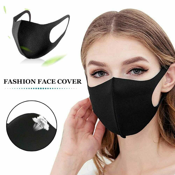 Unisex Washable Black Fashion Face Mouth Mask Cover Protective Masks Reusable