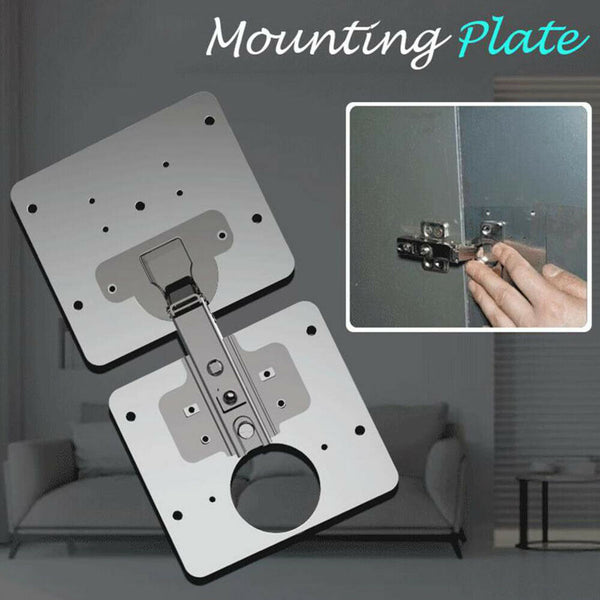 Hinge Repair Plate Stainless Steel Furniture Cupboard Mount Tool For Cabinet Lat