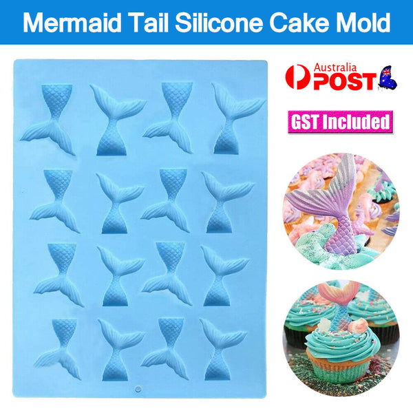 Mermaid Tail Silicone Cake Mold Jelly Cookies Chocolate Baking Mould Ice Cube