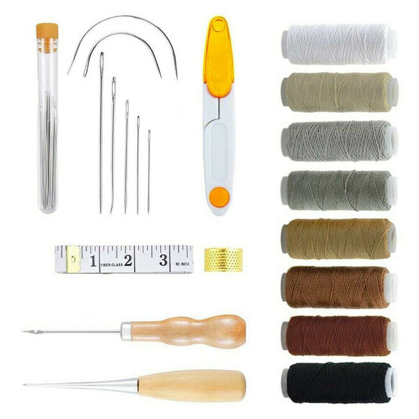 Upholstery Repair Kit 29-Pack, Leather Craft Tool Kit Leather Hand Sewing Needle