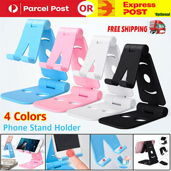 Portable Double Foldable Swivel Stand Holder Cradle Bracket MountForPhone Tablet