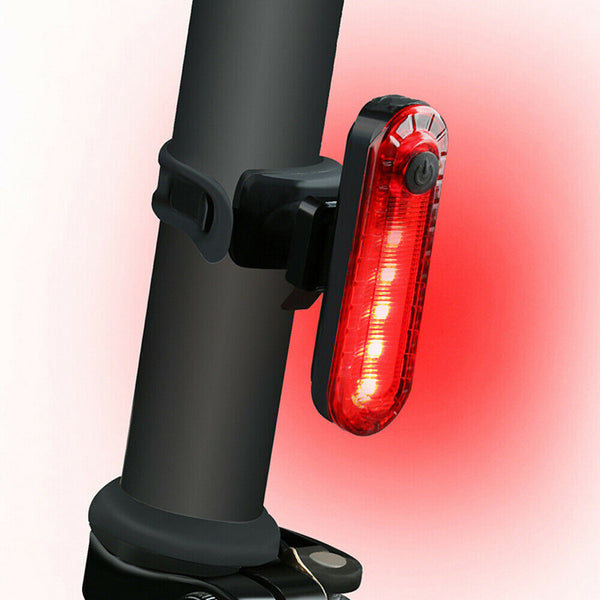 2pc USB Rechargeable Bike Bicycle Cycling 4 Modes LED Front Rear Tail Light Lamp