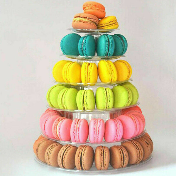 6 Tiers Macaron Tower Holder Display Rack Chocolate Cupcake Stand Wedding Party