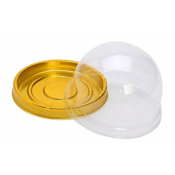 50/100X Clear Mini Plastic Cupcake Cake Packing Boxes Muffin Pod Dome Container