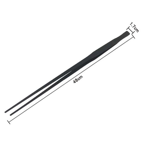 48cm Aquarium Fish Tank Stainless Tweezers Curve Straight Extra Long Tongs Plant