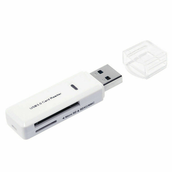 2in1 USB 3.0 Memory Card Reader Micro SD SDXC MMC TF LED Adapter For Mac Wins