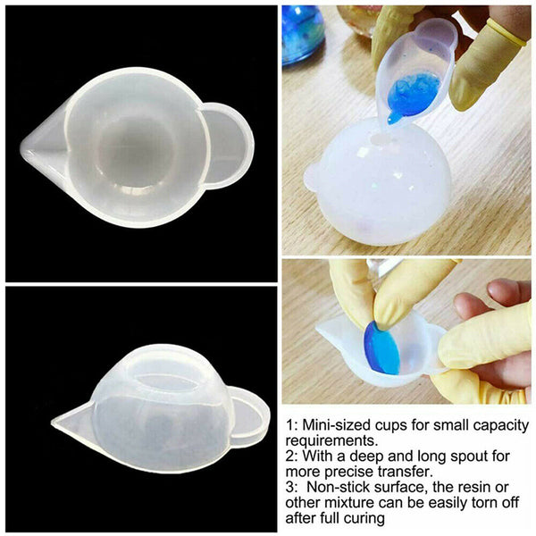 DIY Silicone Mixing Measuring Cups UV Resin Mold DIY Casting Jewelry Tool AU