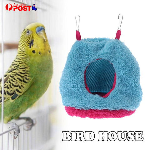 Pet Bird Nest Parrot Hanging Plush Cave Hammock Cage Warm Home Bed Tent Supplies