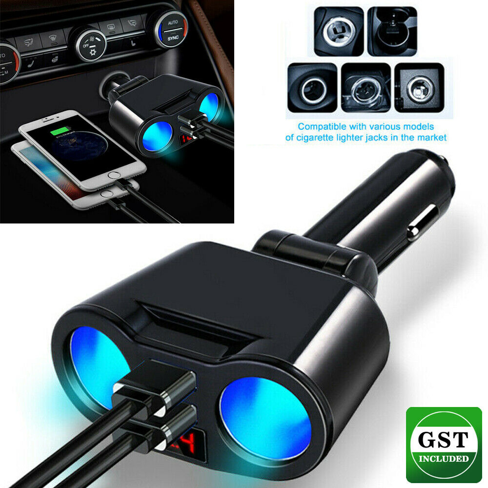 Car Charger  Double Power Adapter Socket Splitter Dual USB