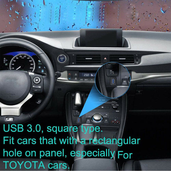 1m Car Dashboard Flush Mount USB 3.0 Male To Female Panel Extension Cable AU