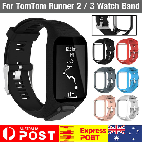 Replacement Silicone Band Strap for TomTom Runner 2 / 3 Spark/3 Sport GPS Watch