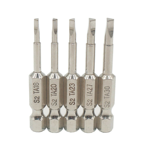 5 Pcs Magnetic S2 Alloy Steel Triangle Head Screwdriver Bit 50mm 1/4 Hex Shank