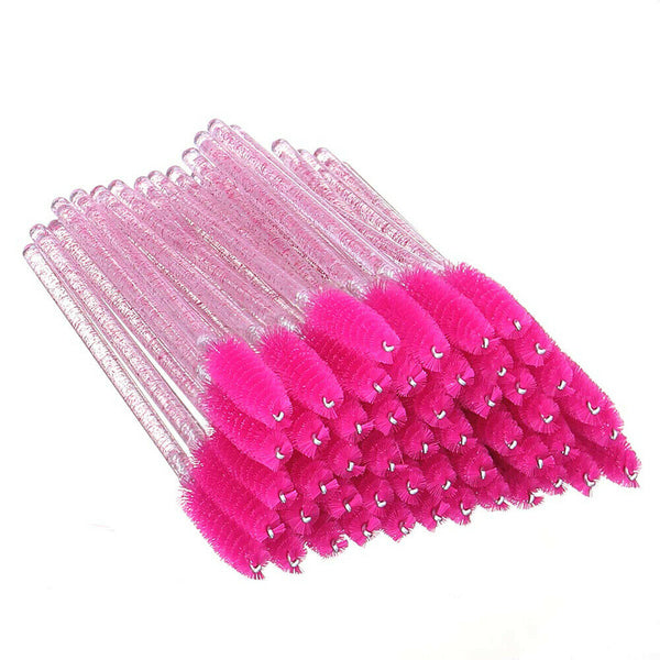 UP TO 100x Disposable Glitter Mascara Wands Lash Brush Eyelash Extensions Makeup