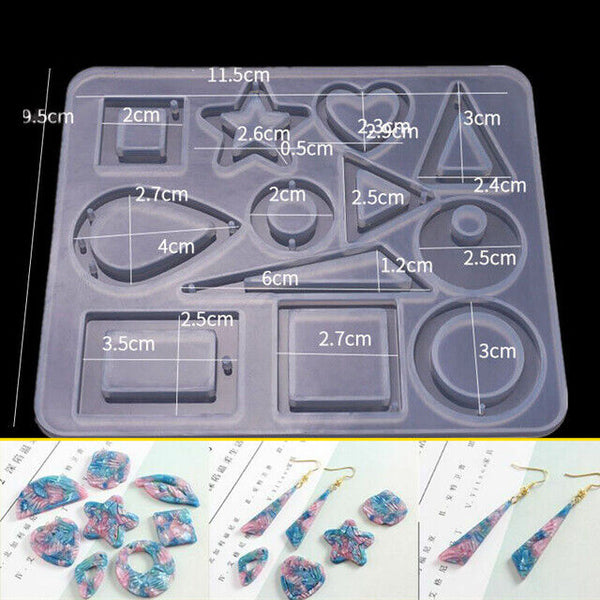 DIY Silicone Earring Pendant Mold Making Jewelry For Resin Necklace Mould Craft