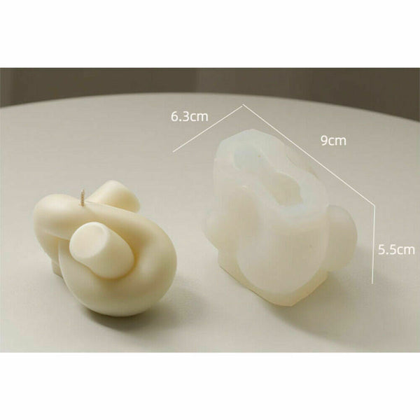 3D Candle Mould Geometric Shape DIY Perfume Soap Making Wax Cake Silicone Mold