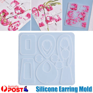 Silicone Earring Pendant Jewelry Mold Dried Flower Mould Resin Casting Craft DIY