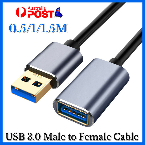 USB 3.0 Cable Super Speed USB Extension/Cable USB Data Extender Lead 0.5/1/1.5M