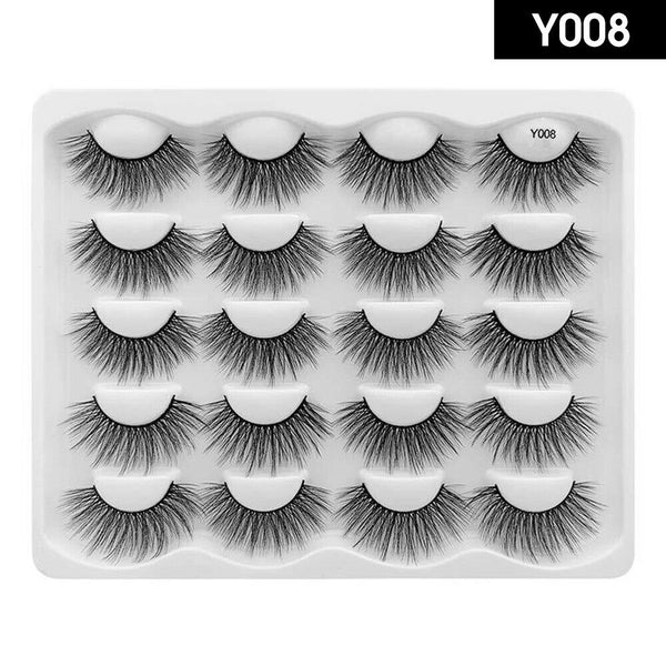 5/10Pairs 3D Mink Natural Thick False Eyelashes Eye Lashes Makeup Extension Hot