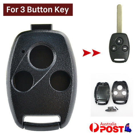 Replacement Key Shell Case 3 Buttons Remote Fob Cover For Honda 7 8 Accord CRV