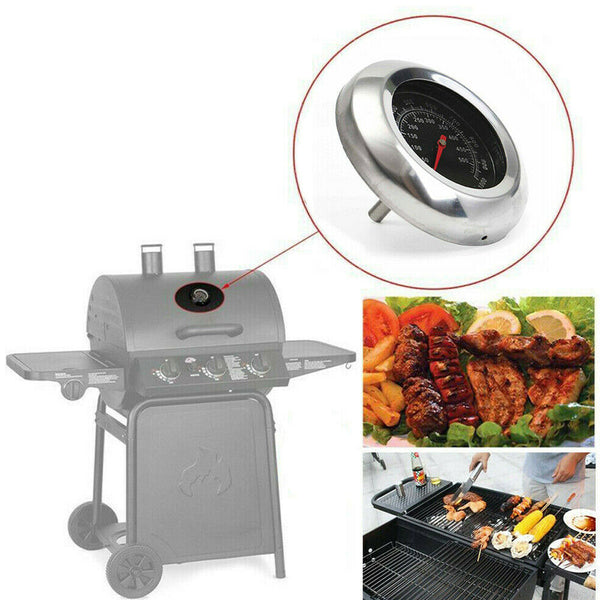 Latest Stainless Steel BBQ Smoker Grill Thermometer Temperature Gauge 50-500℃